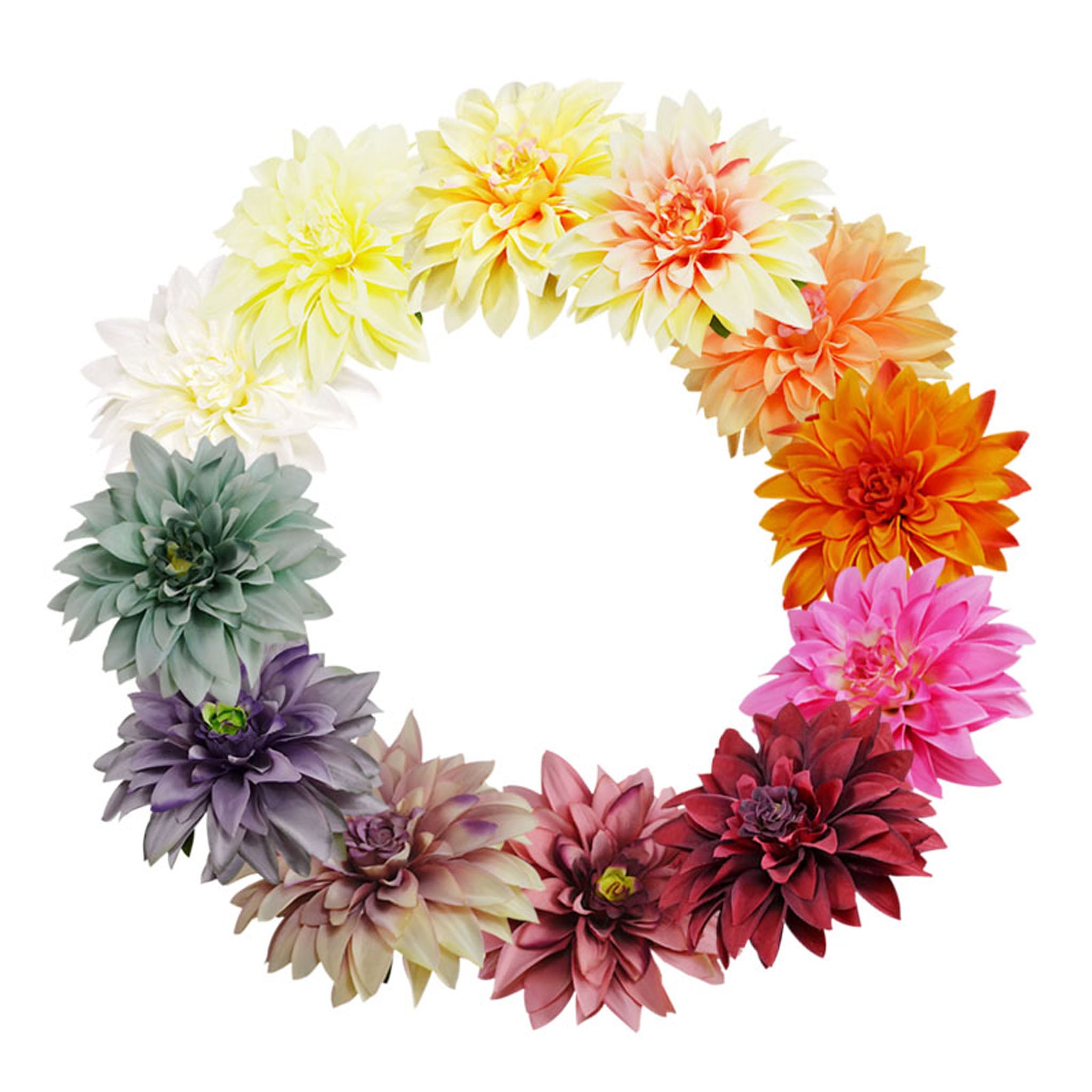 50 Bulk Silk Dahlia Flowers 5.1
