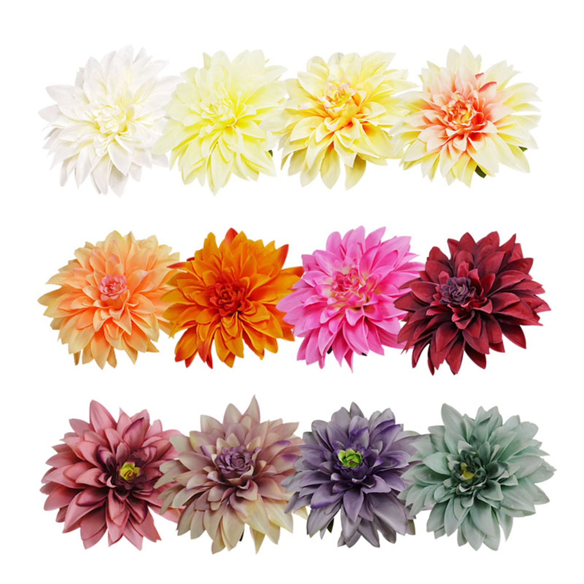 50 Bulk Silk Dahlia Flowers 5.1