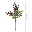 Artificial Berry Plants Olive Fruit Beans 5 Branches - Image 2