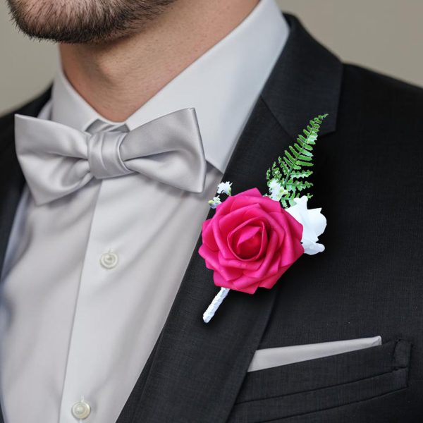Hot Pink Wedding Bouquets Boutonnieres Corsages