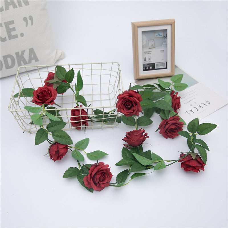 Hanging Flower Vines Rose Garland for Outdoor
