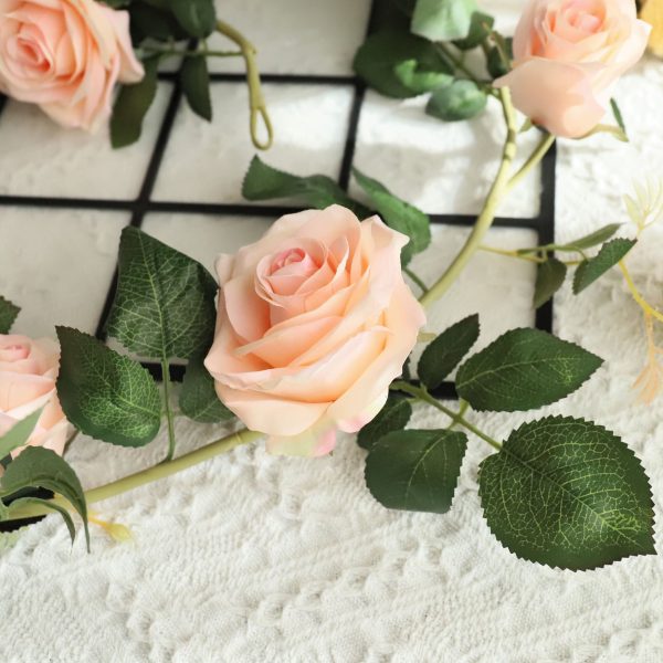 Wedding Arch Flower Vines Fake Rose Garlands for Home Indoor Outdoor