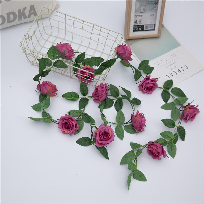 Hanging Flower Vines Rose Garland for Outdoor