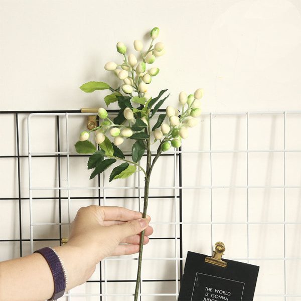 Artificial Berry Plants Olive Fruit Beans 5 Branches