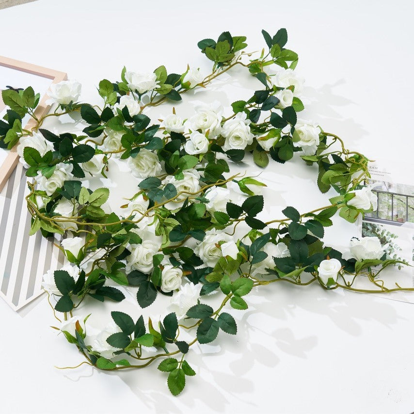 Realistic Hanging Flowers Silk Rose Vines Indoor Outdoor