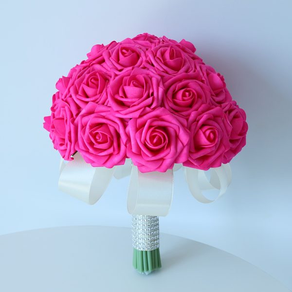 Hot Pink Wedding Bouquets Boutonnieres Corsages