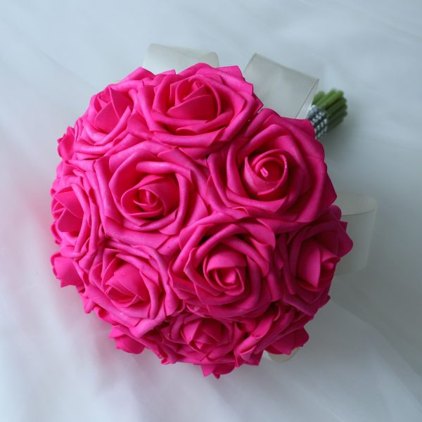 Hot Pink Wedding Bouquets Boutonnieres Corsages