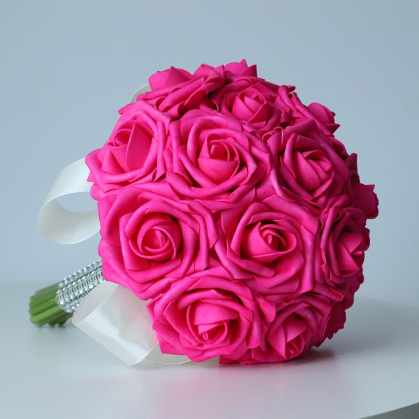 Hot Pink Wedding Bouquets Boutonnieres Corsages