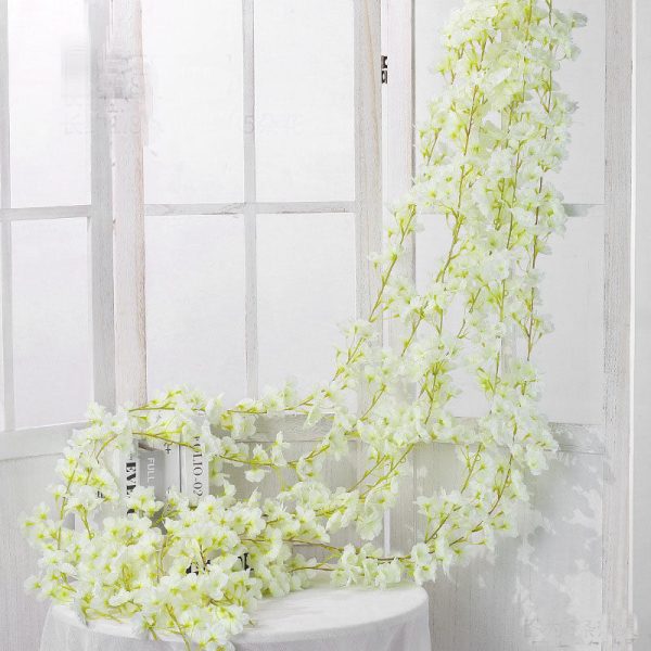Artificial Cherry Blossom Vines for Wedding Arbor Backdrop