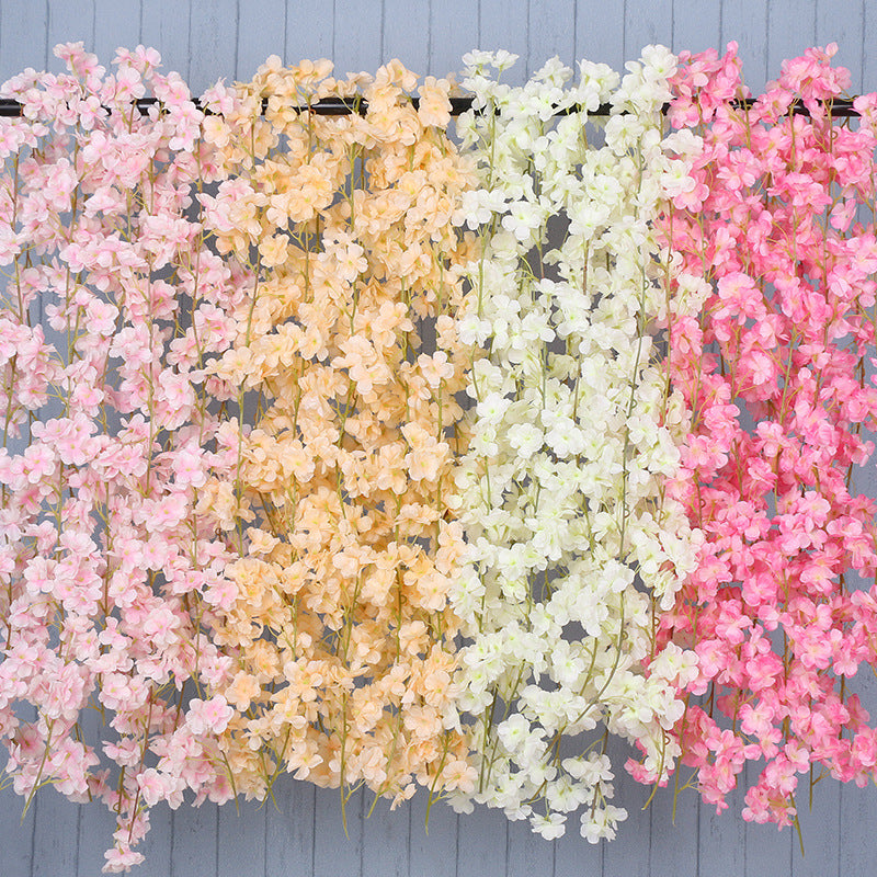 Artificial Cherry Blossom Vines for Wedding Arbor Backdrop