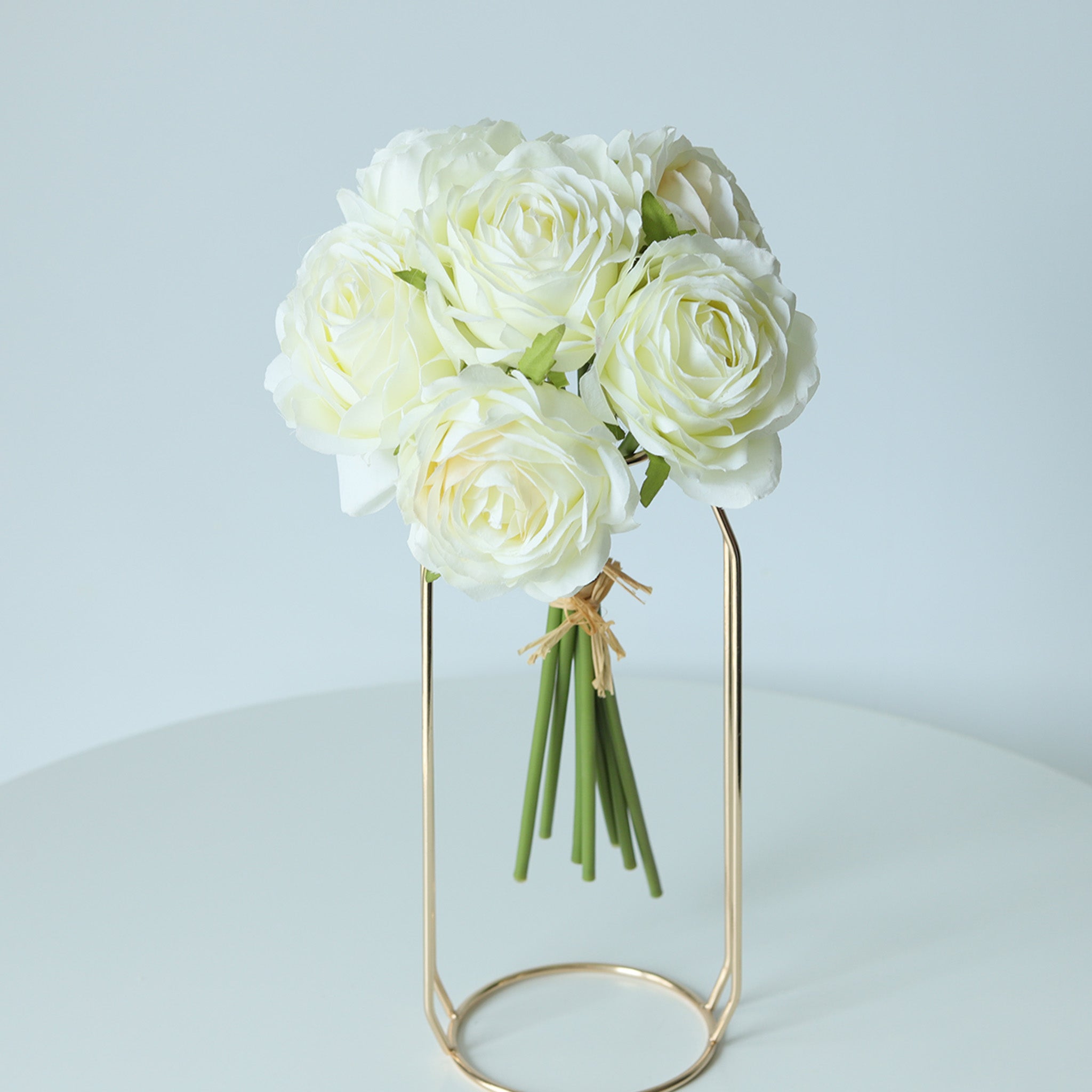 Artificial Cabbage Roses Silk Flower Bouquet