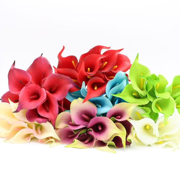 Artificial Calla Lily Latex Flowers Various Colors