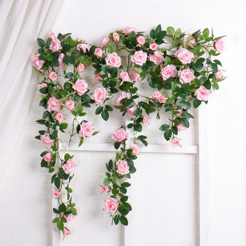 Realistic Hanging Flowers Silk Rose Vines Indoor Outdoor