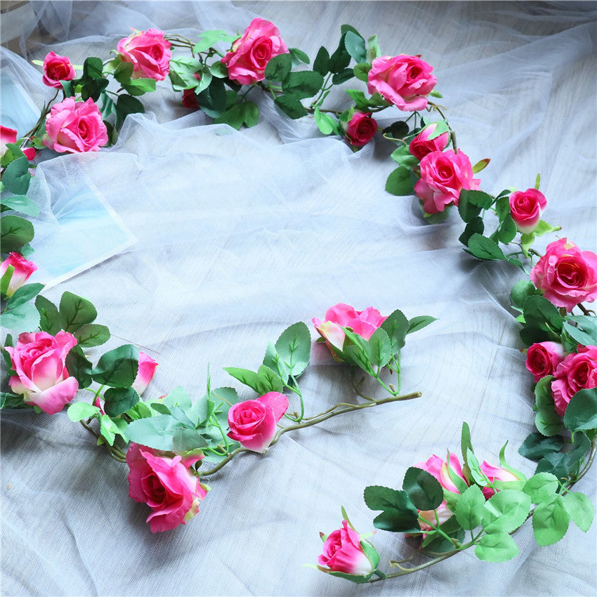 Realistic Hanging Flowers Silk Rose Vines Indoor Outdoor