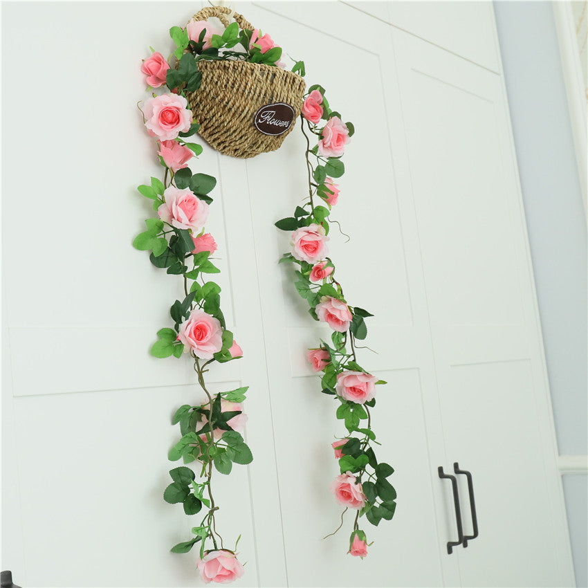 Realistic Hanging Flowers Silk Rose Vines Indoor Outdoor