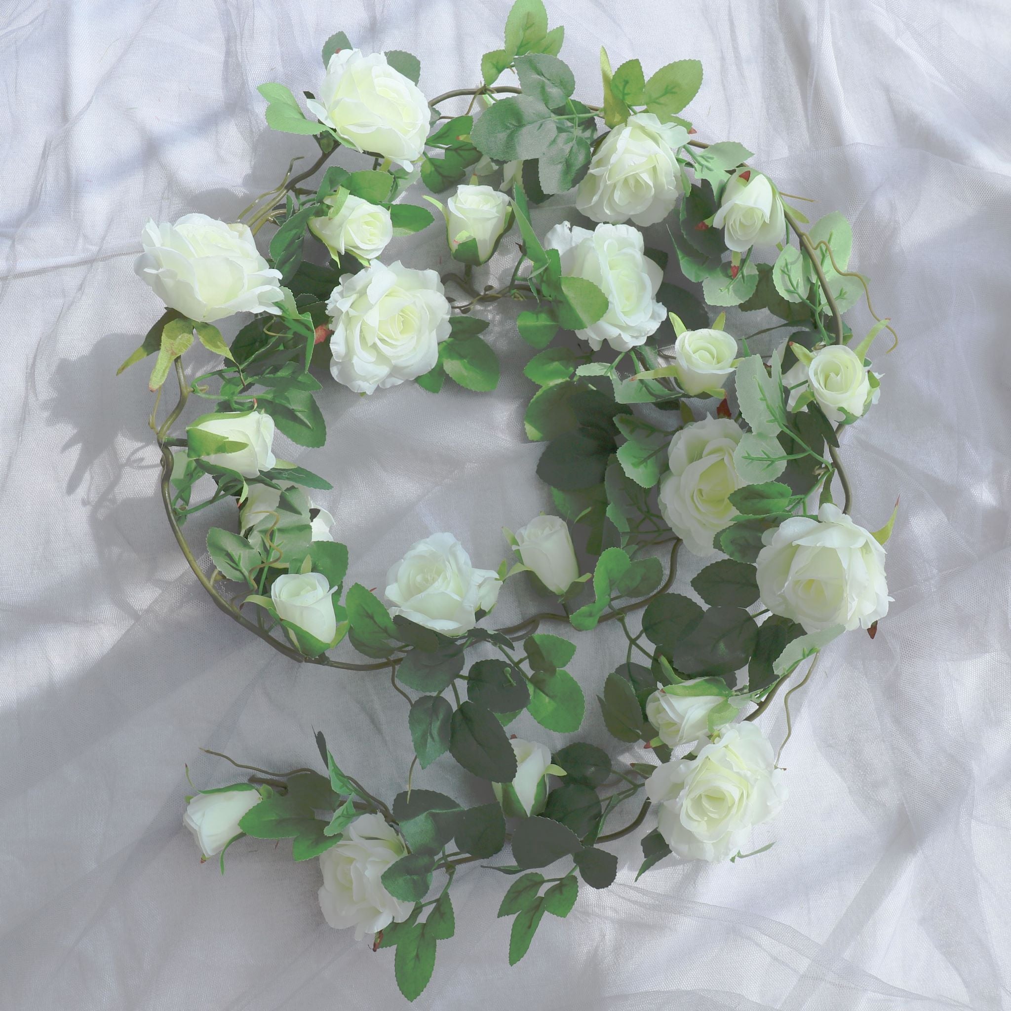 Realistic Hanging Flowers Silk Rose Vines Indoor Outdoor