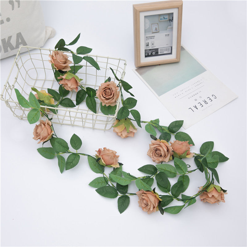 Hanging Flower Vines Rose Garland for Outdoor
