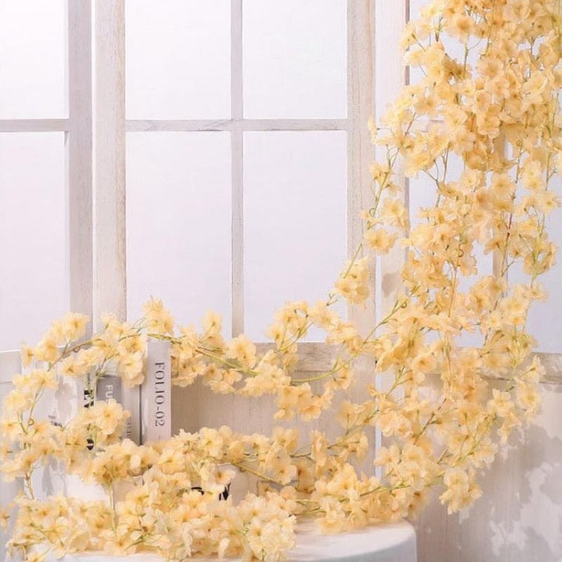 Artificial Cherry Blossom Vines for Wedding Arbor Backdrop