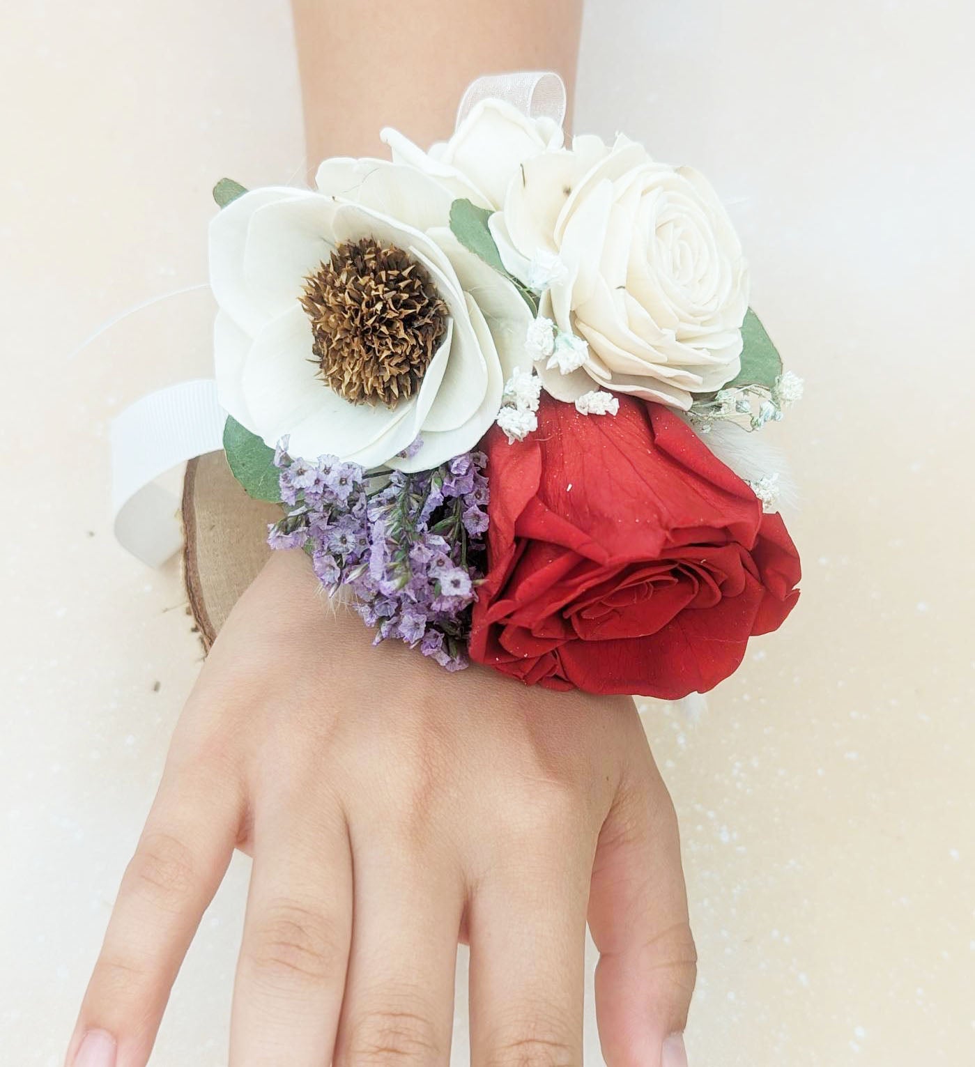 Preserved Red Rose Corsage or Boutonniere – Timeless Elegance for Any Occasion