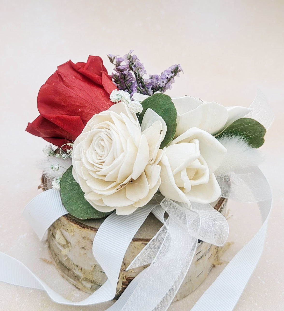 Preserved Red Rose Corsage or Boutonniere – Timeless Elegance for Any Occasion