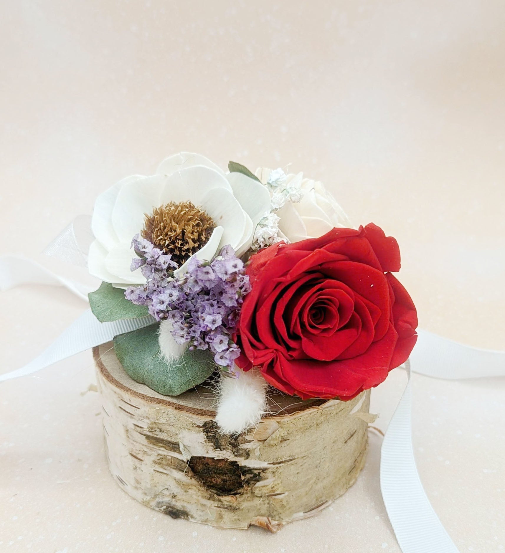 Preserved Red Rose Corsage or Boutonniere – Timeless Elegance for Any Occasion