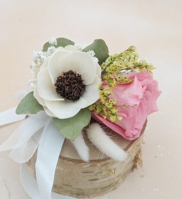 Preserved Pink Rose Corsage or Boutonniere – Timeless Elegance for Any Occasion