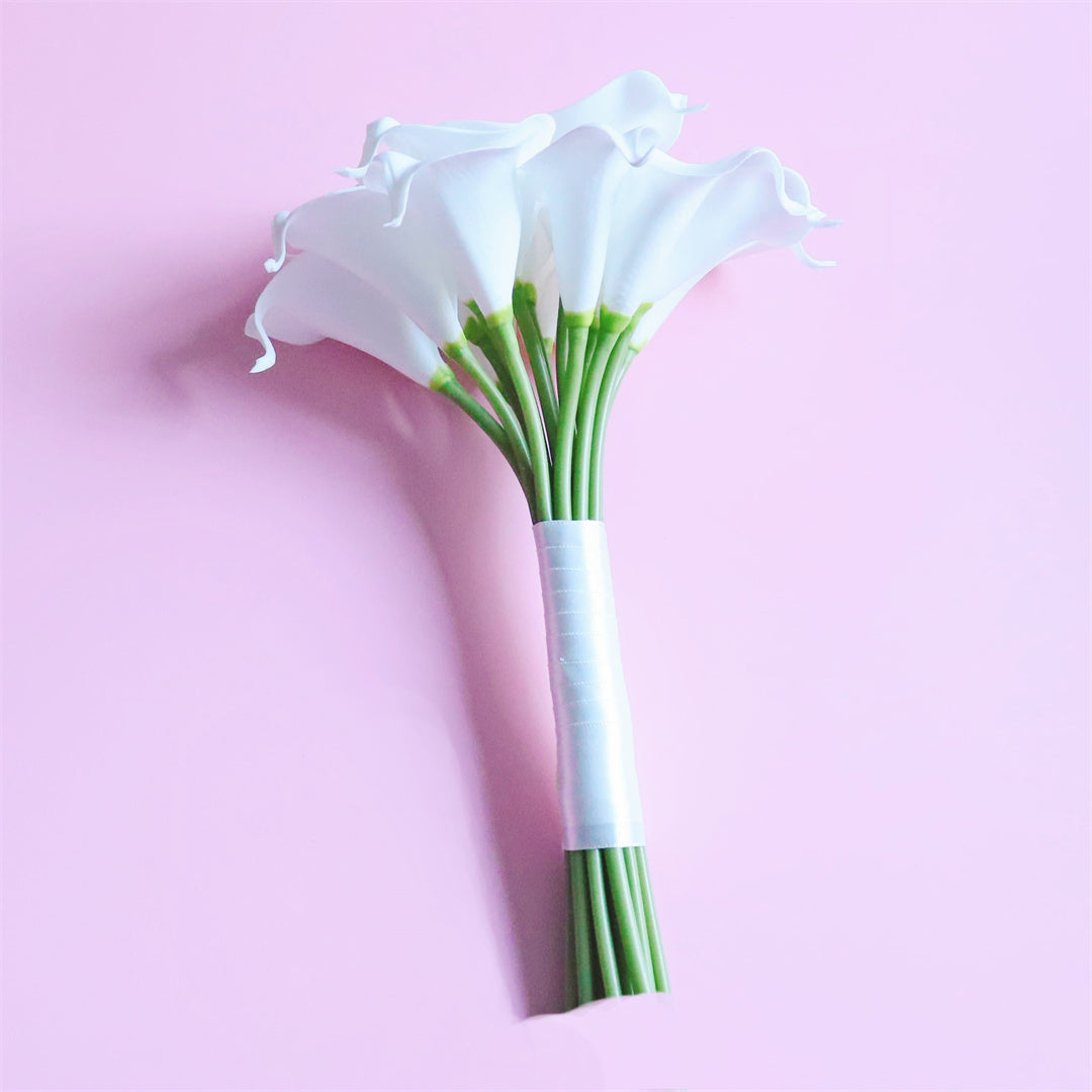 White Bridal Bouquet Bridesmaids Boutonniere Corsage